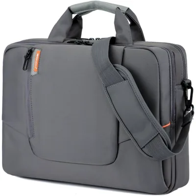 BRINCH 15.6-inch Nylon Laptop Briefcase, Shoulder Bag, Messenger Bag, and Carrying Case with Handles and Shoulder Straps, Laptop Handbag for 15-15.6 inch Computers/MacBook/Notebook/Chromebook/Tablets/Laptops, Gray