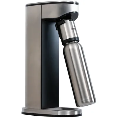 DrinkMate LUX Stainless Steel (Premium Kit) Water & Soda Machine Carbonates Any Drink , Cylinder Included - Silver