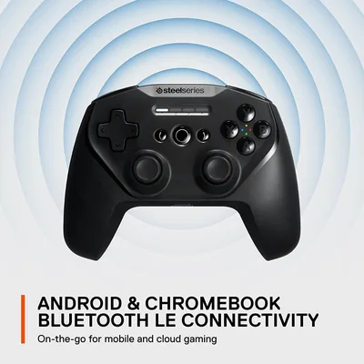 SteelSeries Stratus+ Gaming Controller with Slim Phone Mount, 90+ Hrs Mobile Gameplay with Fast Charge, High Performance with ALPS Thumbsticks & Hall Effect Triggers, USB-C, Mobile