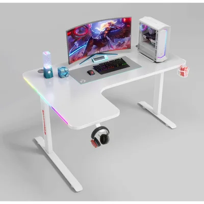 FEEX D2200 Gaming Desk Share Tweet – White-L 140x60x100x80cm