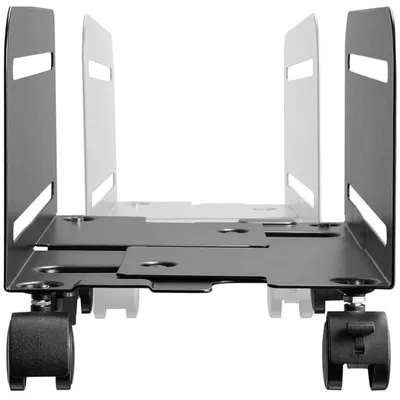 PC Tower Mobile Stand - Steel Construction, Black Powder-Coated - Workstream Collection, Alloy steel