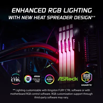 Kingston FURY Beast RGB 32GB (1 x 32GB) 5600MHz DDR5 Desktop Memory Infrared Sync Technology