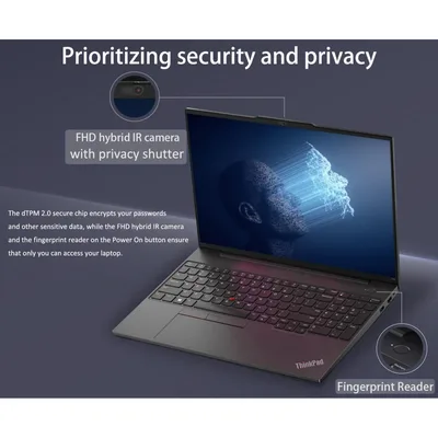 Lenovo NEW ThinkPad Edge E16 Gen 3 (2025) AMD Ryzen™ 7 250 AMD Ryzen™ AI High-Performance 8-Core w/ AMD Radeon™ 780M Graphics - Black