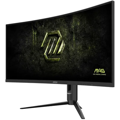 MSI MAG 342CQRF E20 34" UWQHD 4K Curved 1500R 200Hz ,0.5ms , sRGB 110% 1.07B Color HDR Ready AI Vision Less Blue Light Adaptive-Sync - Black
