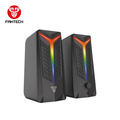 Fantech GS301 Trifecta RGB Dual Mode Connection (Wired & Bluetooth 5.0) Gaming Speaker, 10w Total Power, Easy Control, Smart RGB Switch Touchpad & Switch Between AUX & BT, 3.5mm Headphone Jack Support
