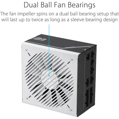 Asus Prime 850W Gold Gaming PSU, Double Ball Bearing Fan, Fully Modular, 80+ Gold, ATX 3.1, PCIe 5.0