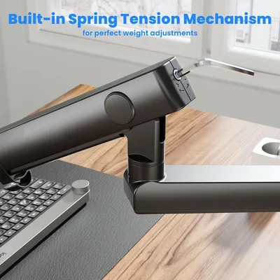 Twisted Minds TM-84-C012 Dual Monitor Arm  Heavy-Duty Mechanical Spring Mount, Fits 17”–35” Monitors, Full Motion, VESA Compatible, Ergonomic Design