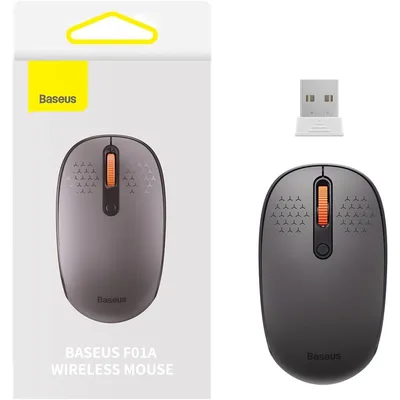 Baseus F01B Tri-Mode Wireless Mouse Lightweight, Silent Buttons DPI-800/1000/1600 - Gray