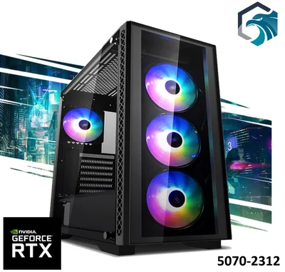 EC Power 5070-2312 Gaming PC NEW 14Gen Intel I5 14400F 10-Cores w/ Nvidia RTX 5070 12GB DDR7  Advanced Air Cooler