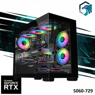 EC Power 5060-729 Gaming PC NEW 12Gen Intel I5 12400F 6-Cores w/ Asus Nvidia RTX 5060 8GB DDR7 & Advanced Air Cooler