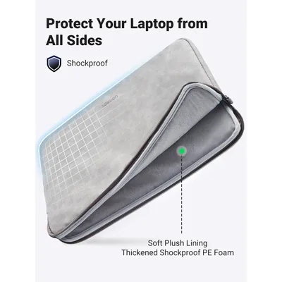 UGREEN Laptop Case 14-15 Inch, Shockproof Water Resistant Laptop Sleeve for 14-15 Inch Laptops, Protects During Travel, Commuting, School, Work