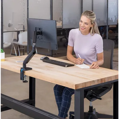 Fellowes Platinum Series Single Adjustable Monitor Arm - Black
