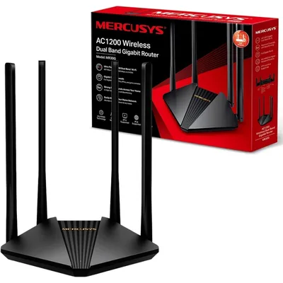 MERCUSYS MR30G AC1200Mbps Dual Band Gigabit WiFi Router, Speed up to 1.2Gbps, Gaming Router with Full Gigabit Ports for Xbox, PS4, PCs, IPTV and IPv6 Supported, Stream HD Videos, Easy Setup