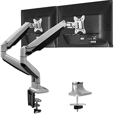 Fellowes Platinum Series Adjustable Dual Monitor Arm - White