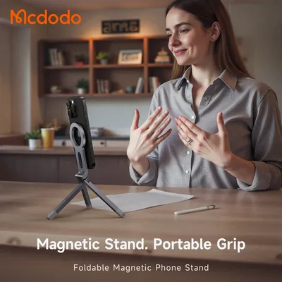 Mcdodo TB-621 Magnetic Desktop Phone Holder (Strong N52 NdFeB Magnet, Compact, Foldable, Effortless