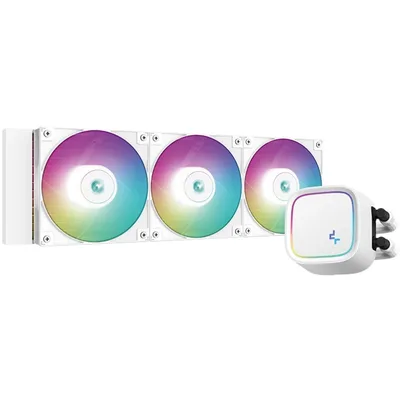 DeepCool LE720 Liquid Cooler 250W TDP AIO 360mm ARGB PWM Fan Copper Heatsink Aluminium Radiator Anti-Leak Tech CPU Water Cooler Intel & AMD - White