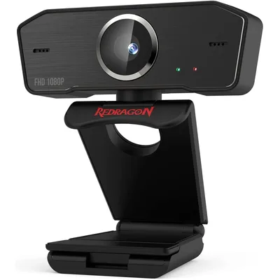 Redragon GW800 1080P PC Webcam Built-in Dual Mic 360° Rotation USB 30 FPS for Online Courses Video Conferencing & Streaming