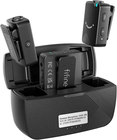 FIFINE Wireless Lavalier Microphone for iPhone/Android/Camera