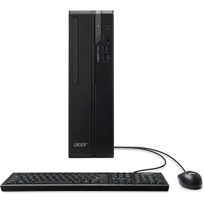 Acer Veriton X2722G (2025) 14Gen Intel Core i5 14400 10-Cores Compact Tower Business Class Desktop w/ Wireless & Bluetooth & 3 Years Warranty - Black