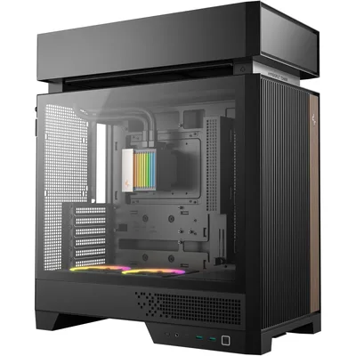 DeepCool CL6600 Computer Case, Pre-installed 360mm ARGB Liquid Cooler & 2x FL12R SE ARGB Fans, ABS + SPCC + Tempered Glass Material, Black