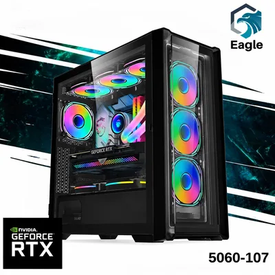 EC Power 5060-107 Gaming PC NEW 14Gen Intel I5 14400F 10-Cores w/ Nvidia RTX 5060 8GB DDR7 & Advanced Air Cooler