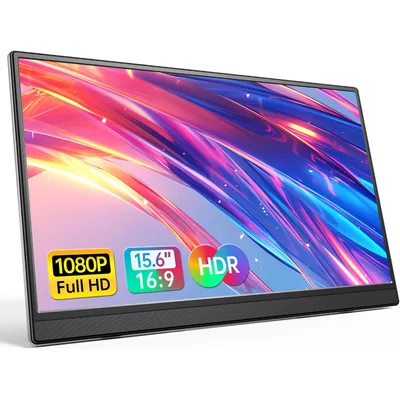 Anyuse 15.6" FHD IPS USB-C HDMI Portable Monitor 1080P 60Hz FHD, IPS, Ultra-Slim ,USB-C/HDMI, Second External Monitor, for PC/Mac/Phone/PS/Xbox/Switch