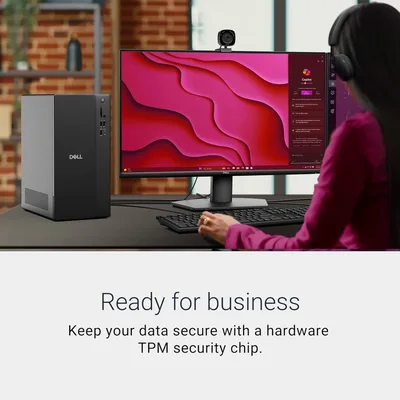 Dell NEW ECT1250 (2025) Tower Desktop 14GEN Intel Core i5 10-Cores w/ Wireless & Bluetooth - Black