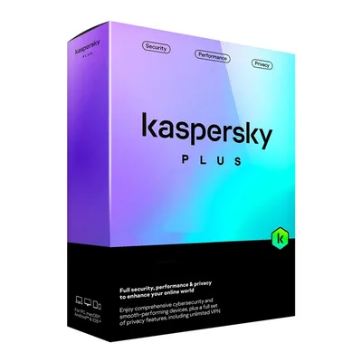 KASPERSKY Plus Internet Security Anti-Phishing & Firewall Unlimited VPN Password Manager Online Banking Protection PC/Mac/Mobile For 3 Devices 1 Year