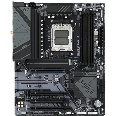 GIGABYTE B650 Eagle AX AMD ATX AMD B650 Chipset, 4x DDR5 DIMM Slot, 256GB Max Memory, 3x M.2 Slots, 1x PCIe 4.0 x16, Wi-Fi 6E Network Connectivity, Black