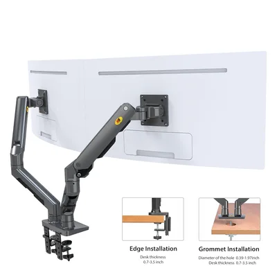 NB North Bayou Heavy Duty Dual Monitor Arm Desk Mount, Full Motion Monitor Stand Fits for Two Big Screens 27"-34" with Heavy Weight Capacity 11lbs-35.2lbs for Each arm, Gaming Monitor Stand G65
