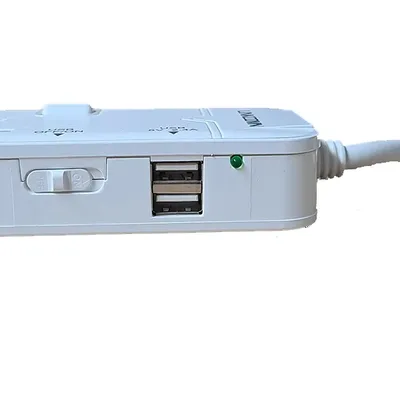 LINKCOMN Power strip 4 Socket 2 USB Port LC-PS423